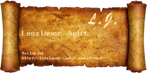 Leszlauer Judit névjegykártya