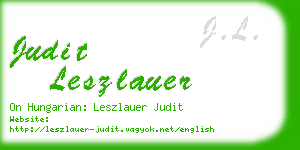 judit leszlauer business card